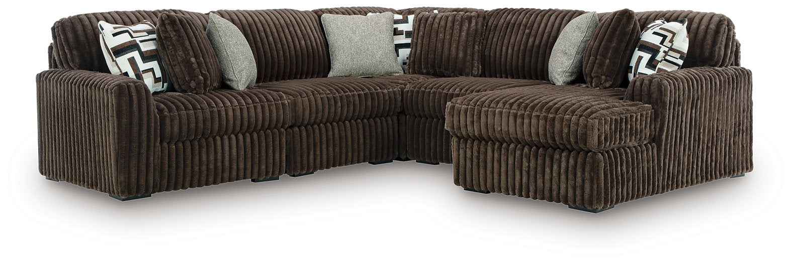 Midnight-Madness Sectional with Chaise - Furniture Warehouse Direct (Victoria, TX)