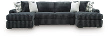 Midnight-Madness Double Chaise 3-Piece Sectional - Furniture Warehouse Direct (Victoria, TX)