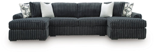 Midnight-Madness Double Chaise 3-Piece Sectional - Furniture Warehouse Direct (Victoria, TX)