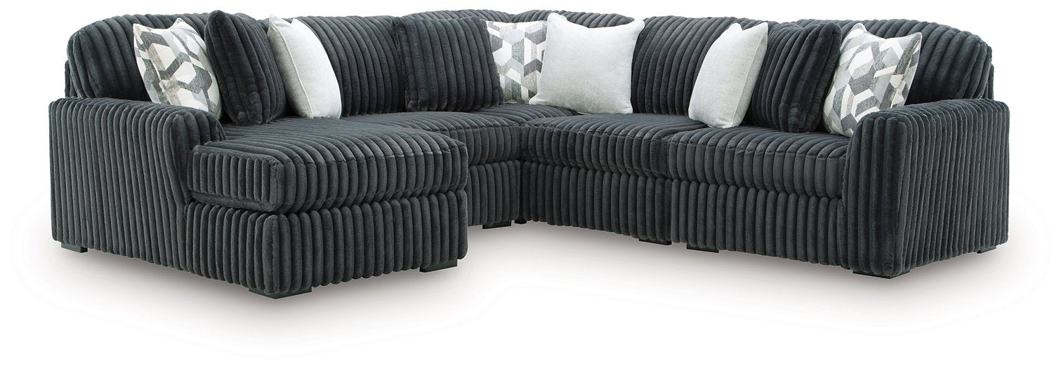 Midnight-Madness Sectional with Chaise - Furniture Warehouse Direct (Victoria, TX)