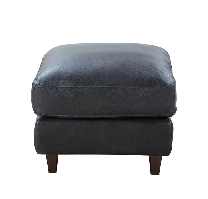 Leather Italia Georgetown-Chino Ottoman in Grey
