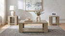 Pavone Open-Shelf Coffee and End Table Set - Latte 3-Piece Set