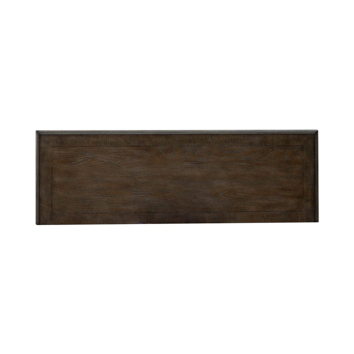 Magnolia Manor Hall Console in Antique White & Weathered Bark EST SHIP TIME APPX 4 WEEKS image