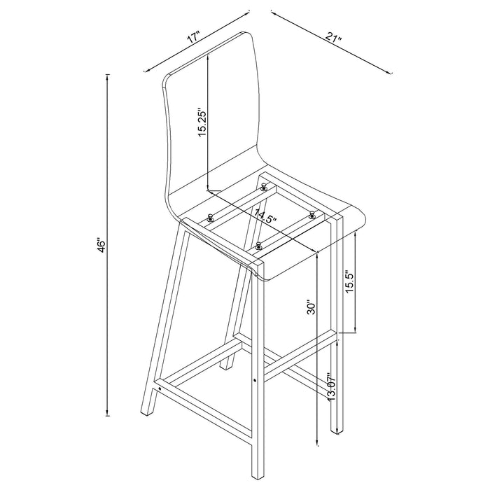 Tolbert Bar Table Set (Table and 4 Stool)