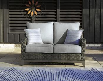 Elite Park Outdoor Loveseat with Cushion - Furniture Warehouse Direct (Victoria, TX)