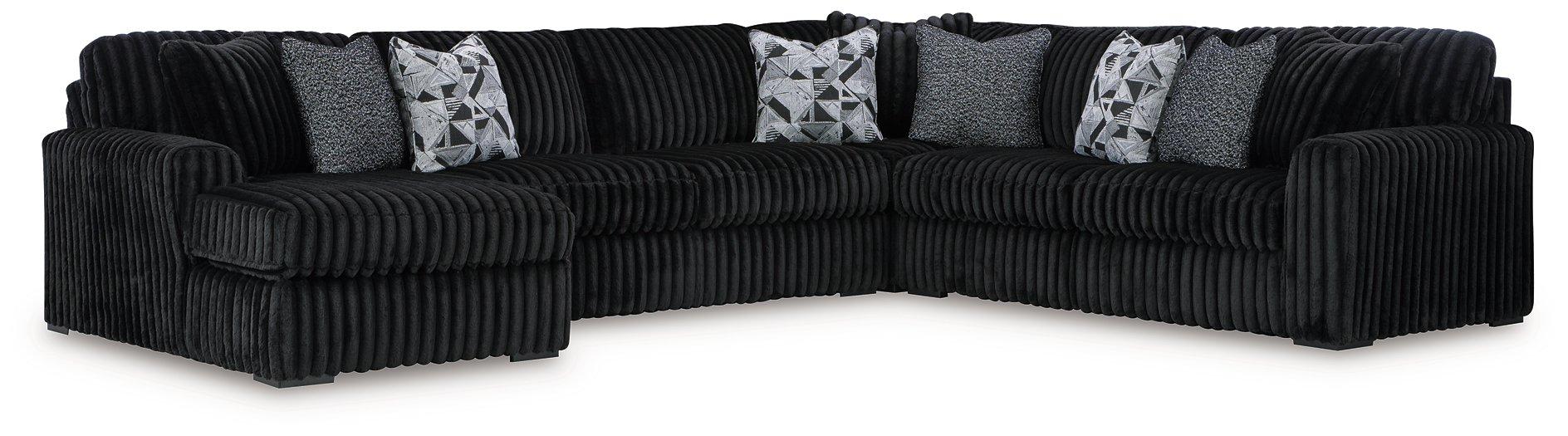 Midnight-Madness Sectional with Chaise - Furniture Warehouse Direct (Victoria, TX)