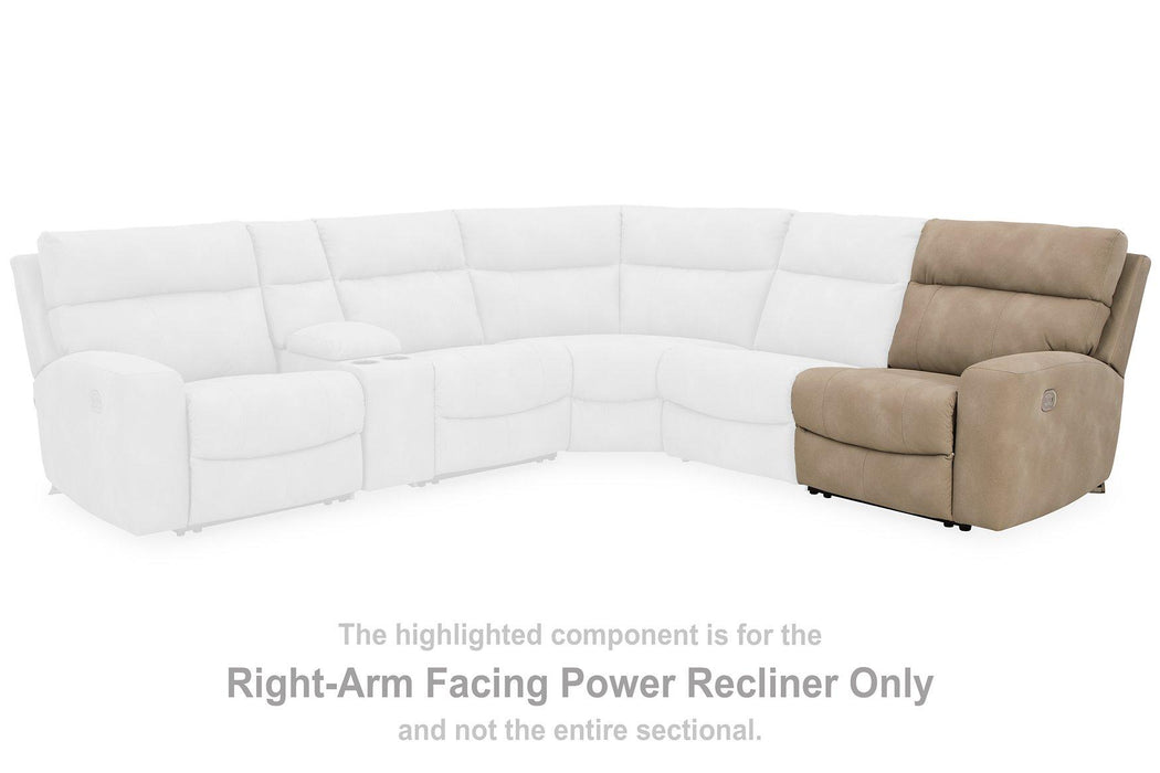 Next-Gen DuraPella Power Reclining Sectional Loveseat - Furniture Warehouse Direct (Victoria, TX)