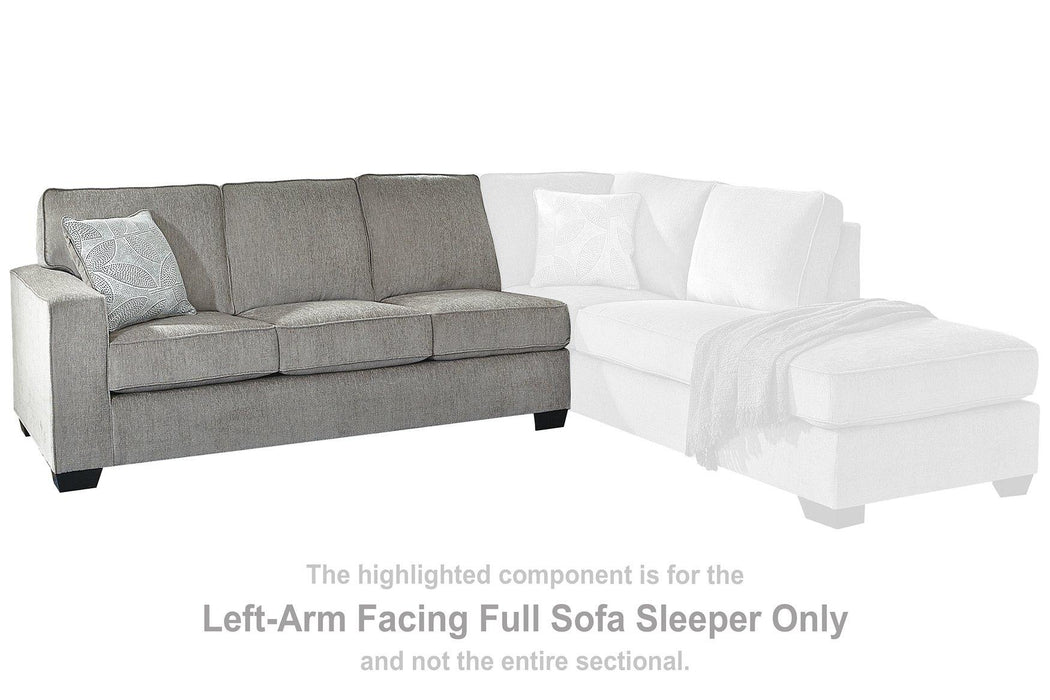Altari Sleeper Sectional with Chaise - Furniture Warehouse Direct (Victoria, TX)