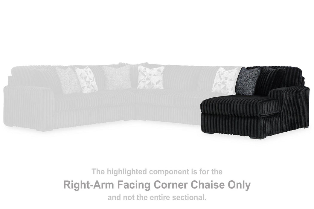 Midnight-Madness Sectional with Chaise - Furniture Warehouse Direct (Victoria, TX)