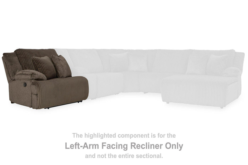 Top Tier Reclining Sectional with Chaise - Furniture Warehouse Direct (Victoria, TX)
