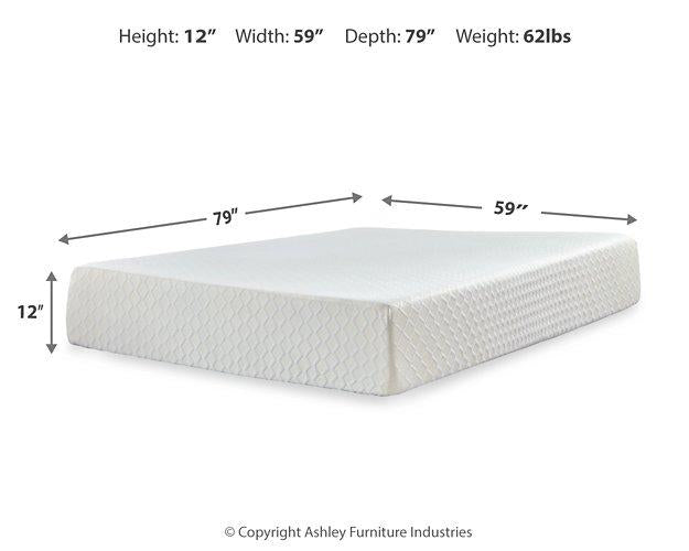Chime 12 Inch Memory Foam Mattress in a Box - Furniture Warehouse Direct (Victoria, TX)