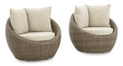 Danson Swivel Lounge with Cushion (Set of 2) - Furniture Warehouse Direct (Victoria, TX)