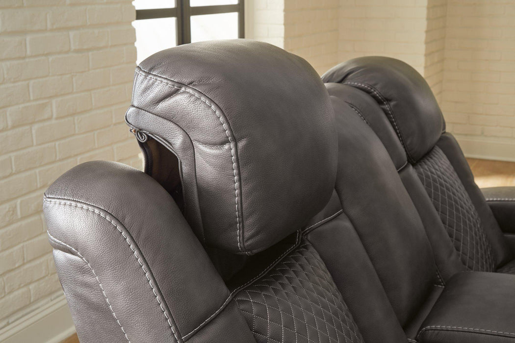Fyne-Dyme Power Reclining Loveseat with Console - Furniture Warehouse Direct (Victoria, TX)