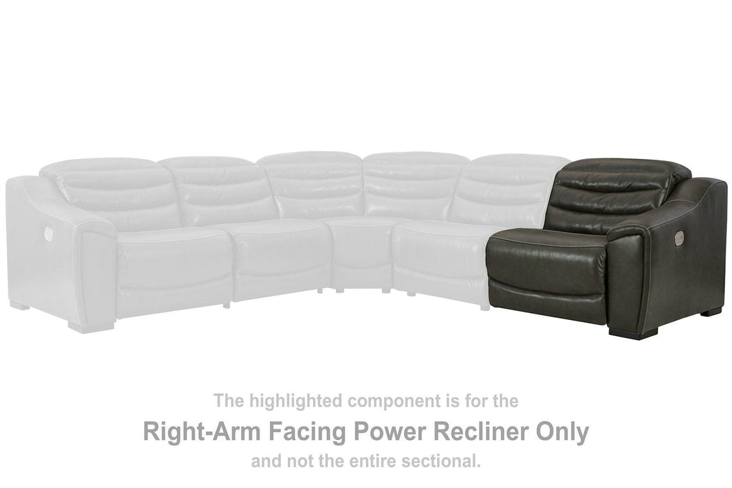 Center Line Power Reclining Sectional Loveseat - Furniture Warehouse Direct (Victoria, TX)