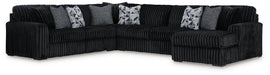 Midnight-Madness Sectional with Chaise - Furniture Warehouse Direct (Victoria, TX)