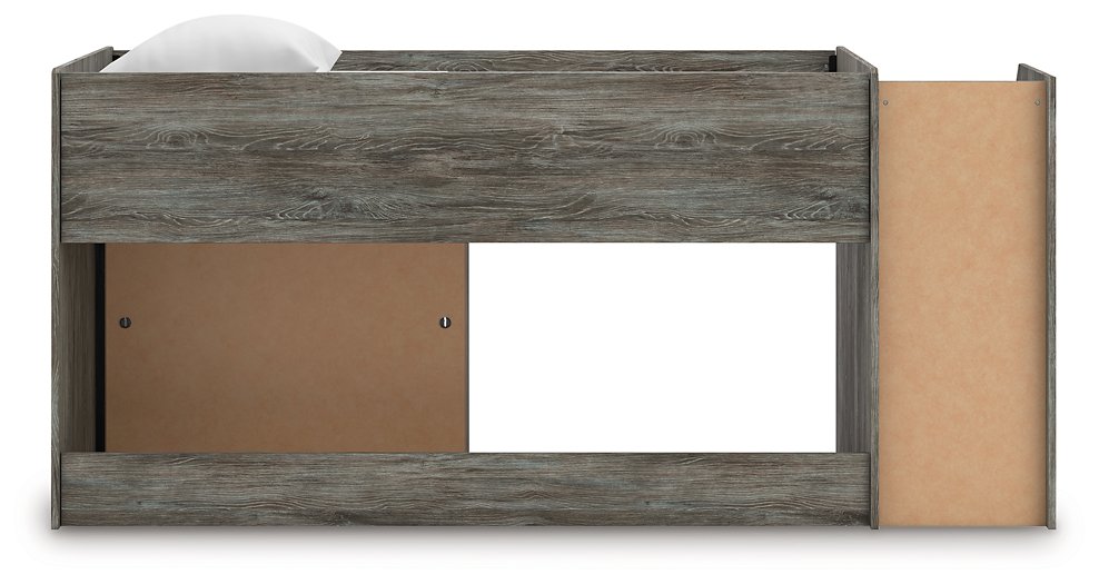 Frandern Loft Bed with Bookcase Storage - Furniture Warehouse Direct (Victoria, TX)