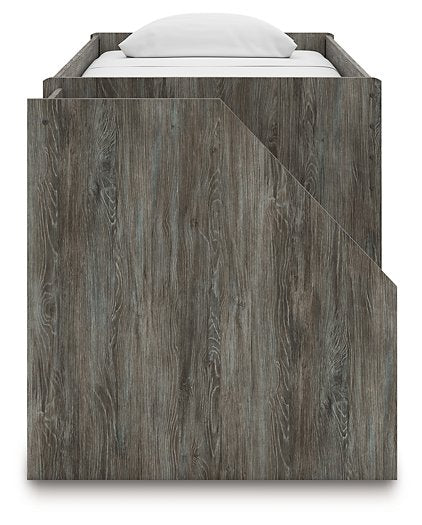 Frandern Loft Bed with Bookcase Storage - Furniture Warehouse Direct (Victoria, TX)