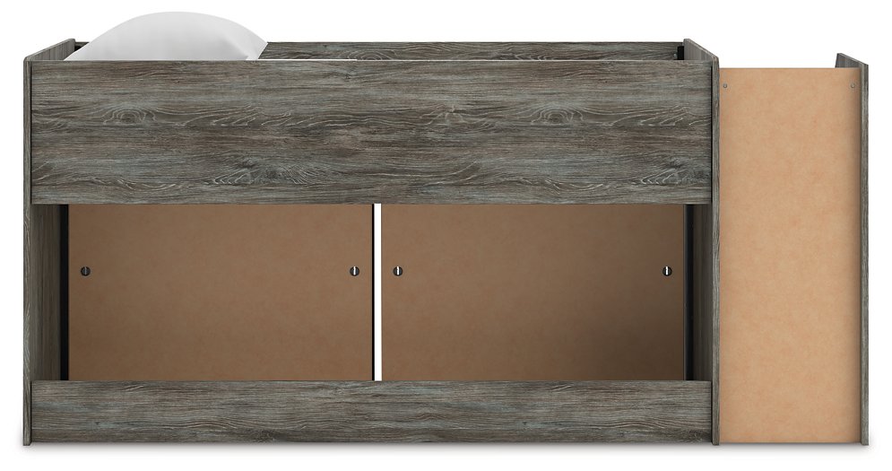 Frandern Loft Bed with Bookcase Storage - Furniture Warehouse Direct (Victoria, TX)