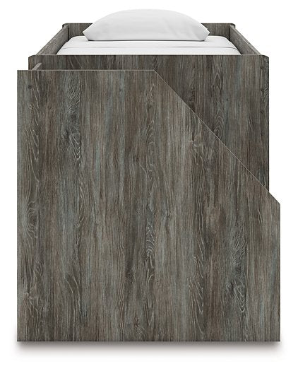 Frandern Loft Bed with Bookcase and Drawer Storage - Furniture Warehouse Direct (Victoria, TX)