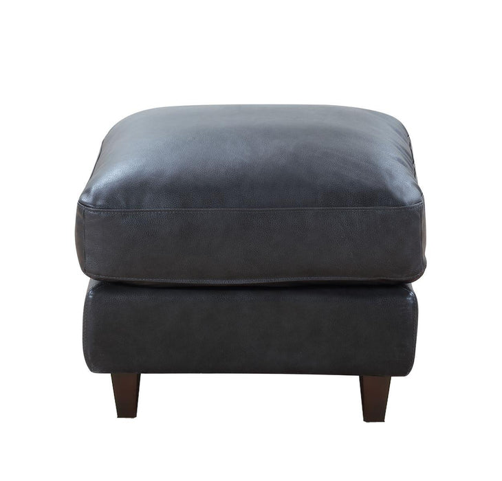 Leather Italia Georgetown-Chino Ottoman in Grey - Furniture Warehouse Direct (Victoria, TX)