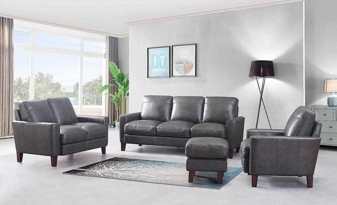 Leather Italia Georgetown-Chino Sofa in Grey - Furniture Warehouse Direct (Victoria, TX)