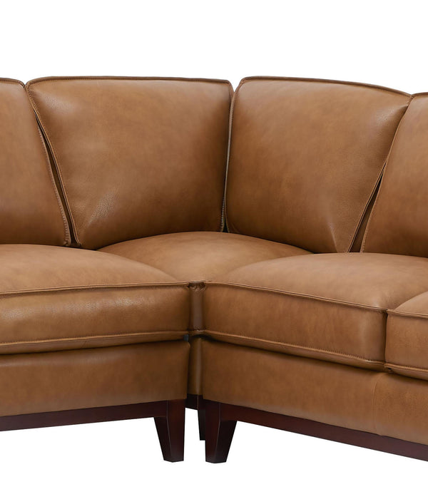 Leather Italia USA Georgetowne Newport Wedge in Camel - Furniture Warehouse Direct (Victoria, TX)
