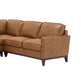 Leather Italia USA Georgetowne Newport RAF One Arm Loveseat in Camel - Furniture Warehouse Direct (Victoria, TX)