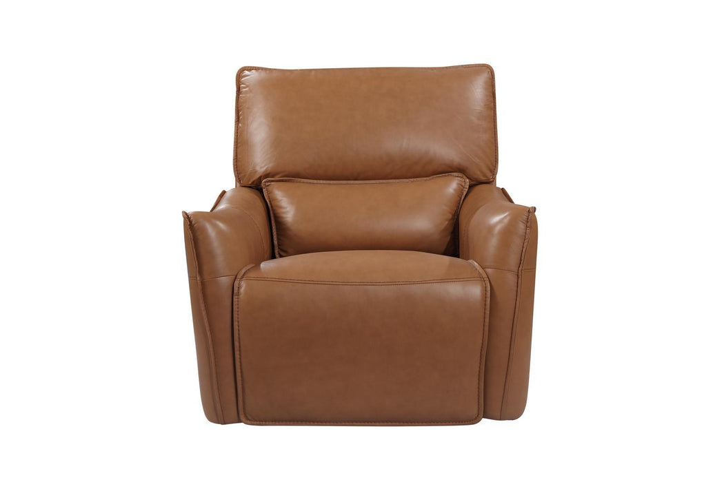 Leather Italia USA Portland Shae Glider Recliner in Desert