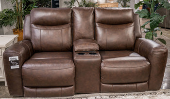 Gravier Power Reclining Loveseat with Console - Furniture Warehouse Direct (Victoria, TX)