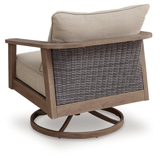 Harmony Headlands Outdoor Swivel Lounge with Cushion - Furniture Warehouse Direct (Victoria, TX)