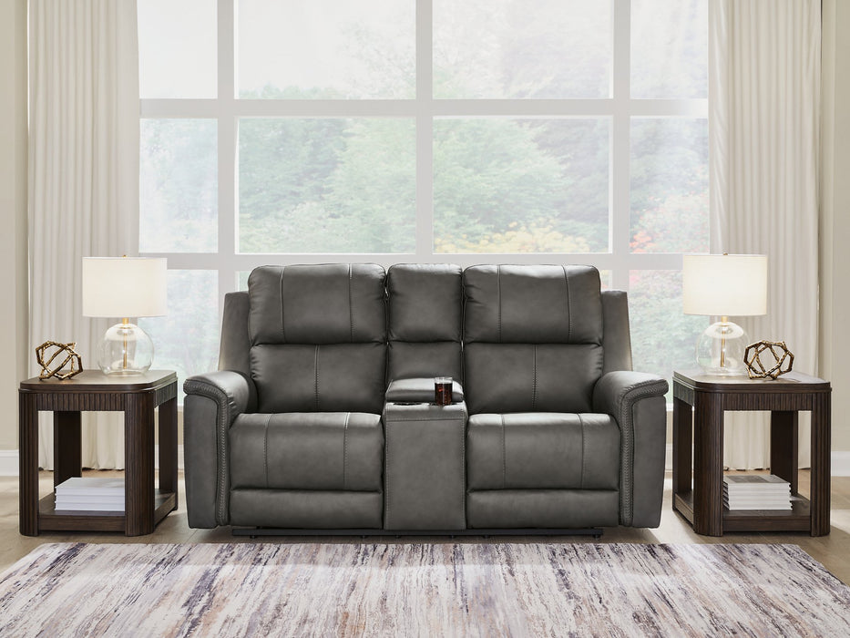 Bleckley Power Reclining Loveseat with Console - Furniture Warehouse Direct (Victoria, TX)