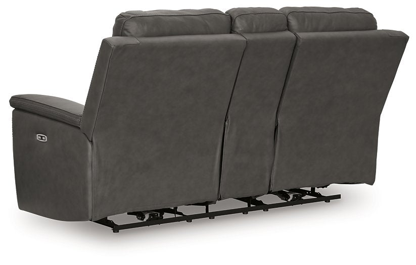 Bleckley Power Reclining Loveseat with Console - Furniture Warehouse Direct (Victoria, TX)
