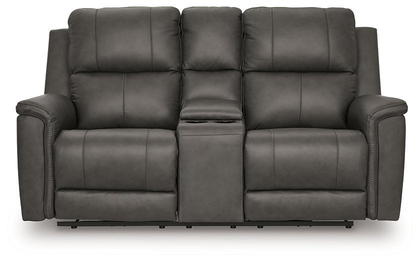 Bleckley Power Reclining Loveseat with Console - Furniture Warehouse Direct (Victoria, TX)