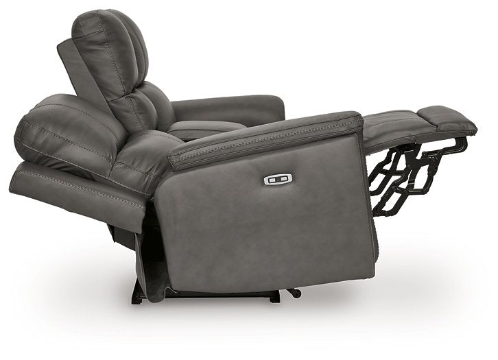 Bleckley Power Reclining Loveseat with Console - Furniture Warehouse Direct (Victoria, TX)