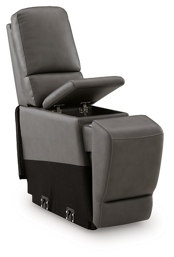 5Z - Pittson Power Reclining Sectional Loveseat with Console - Furniture Warehouse Direct (Victoria, TX)