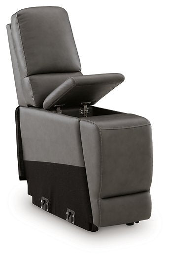 5Z - Pittson Power Reclining Sectional Loveseat with Console - Furniture Warehouse Direct (Victoria, TX)