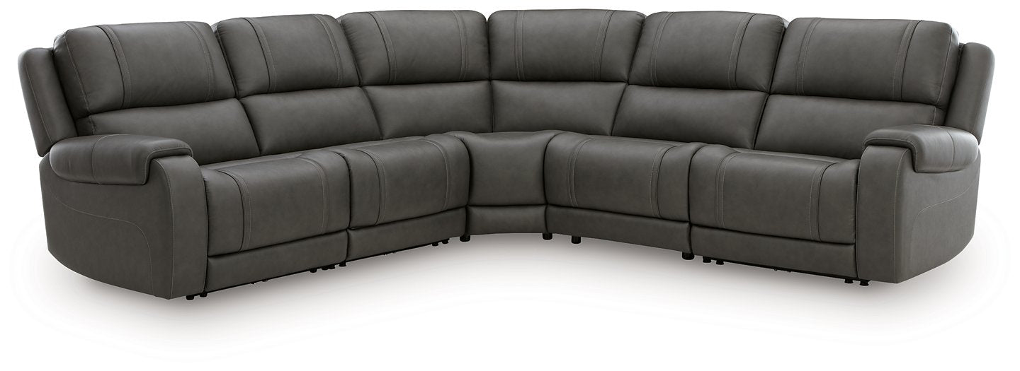 5Z - Pittson Power Reclining Sectional - Furniture Warehouse Direct (Victoria, TX)