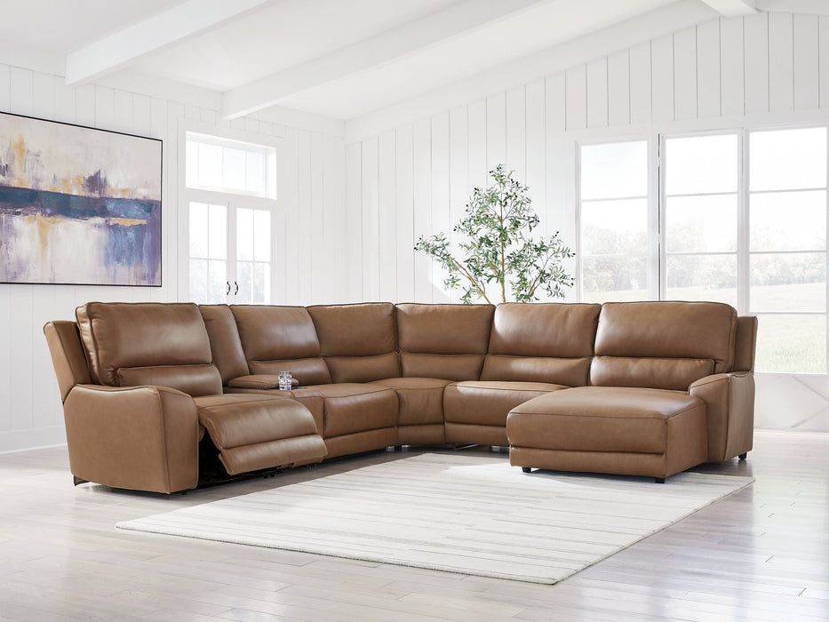 DeepWakes Power Reclining Sectional with Chaise - Furniture Warehouse Direct (Victoria, TX)