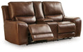 DeepWakes Power Reclining Loveseat with Console - Furniture Warehouse Direct (Victoria, TX)