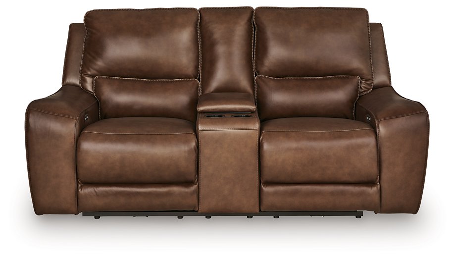 DeepWakes Power Reclining Loveseat with Console - Furniture Warehouse Direct (Victoria, TX)