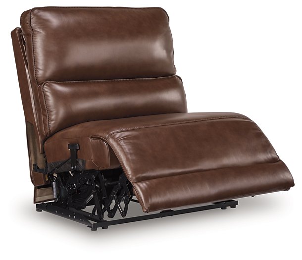 DeepWakes Reclining Sectional with Storage Console - Furniture Warehouse Direct (Victoria, TX)