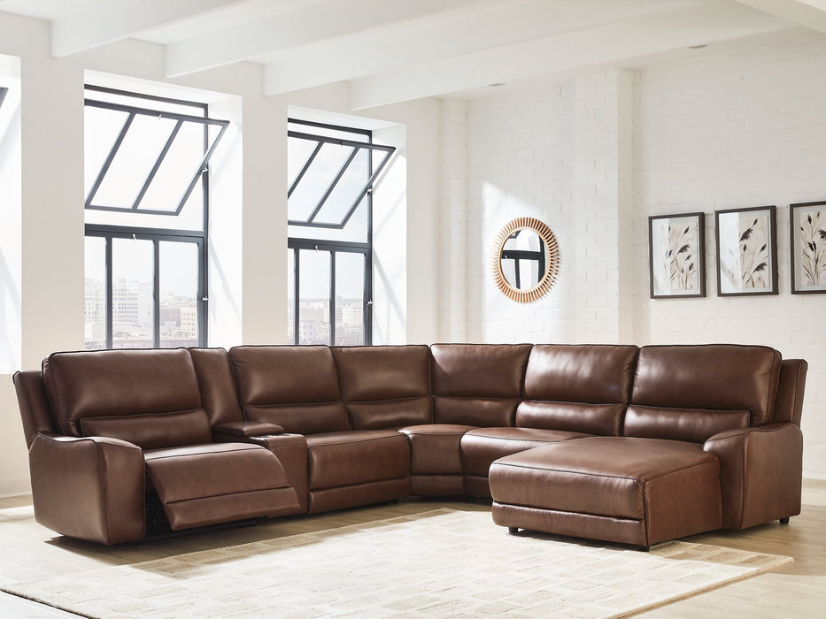DeepWakes Power Reclining Sectional with Chaise - Furniture Warehouse Direct (Victoria, TX)