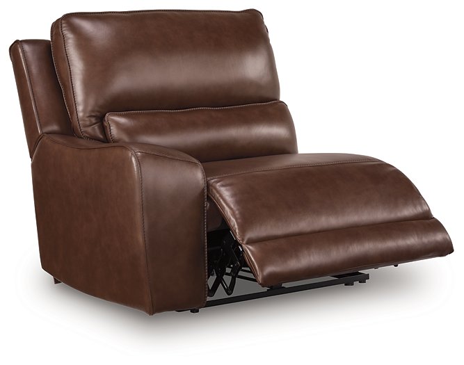DeepWakes Reclining Sectional with Storage Console - Furniture Warehouse Direct (Victoria, TX)