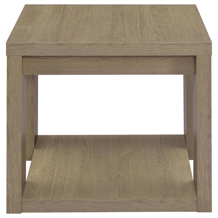Pavone Open-Shelf Coffee and End Table Set - Latte 3-Piece Set