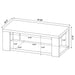 Pavone Open-Shelf Coffee and End Table Set - Latte 2-Piece Set