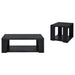Pavone Open-Shelf Coffee and End Table Set - Black 2-Piece Set
