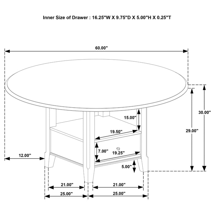 Twyla 5 Pc Dining Set (Table and 4 Chair)
