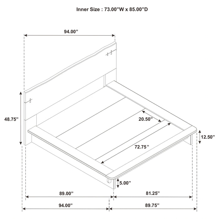 Stillwater Live Edge Platform Bed