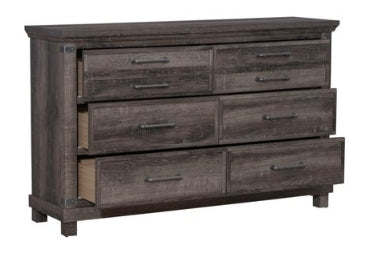 Liberty Furniture Lakeside Haven 6 Drawer Dresser in Brownstone