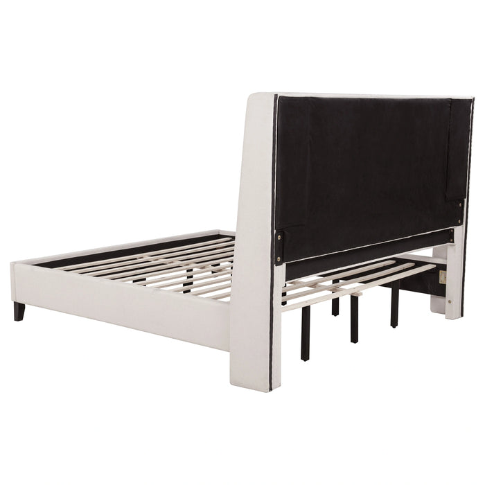 Leslie Upholstered Wingback Platform Bed